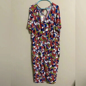 Simply Emma Short Sleeve 2X XXL Jumpsuit One Piece Romper New with Tags NWT